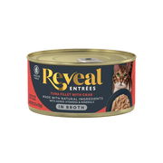 Reveal Pet Food Entrees Natural Wet Cat Food Tuna Fillet with Crab in Broth 2...