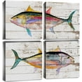 Tuna Fish Wall Decor Modern Canvas Art Ocean Beach Bathroom Coastal