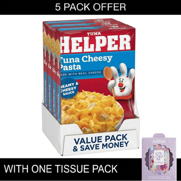 Tuna Helper Tuna Cheesy Pasta with Real Cheese, 5.3 Ounces Boxes
