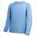 thumbnail image 1 of Tuna Men Fishing Long Sleeve UPF 50+ Sun Protection Quick Dry Running Rash Guard Hiking Swimming Shirts Light Blue 03 3X-Large, 1 of 5