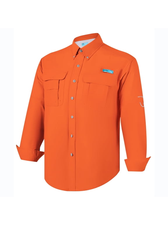 Men's Fishing UPF 50+ Sun Protection Anti-Static Waterproof Breathable Quickly Dry Hiking Long Sleeve Shirts Mandarin 21 X-Large