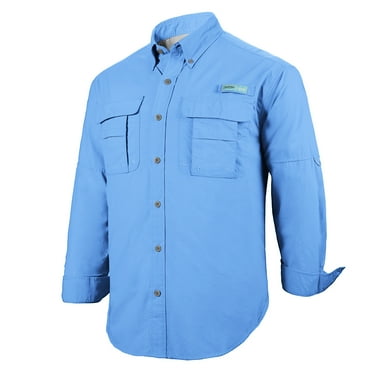 Tuna Men's Fishing UPF 50  Sun Protection Anti-Static Waterproof Breathable Quickly Dry Hiking Long Sleeve Shirts Sail 03 3X-Large