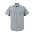 thumbnail image 1 of Tuna Men's UV UPF 50+ Sun Protection Soild Anti-Static Waterproof Breathable Fast Dry SPF Hiking Fishing Short Sleeve Shirts (Cool Grey #2 S), 1 of 4