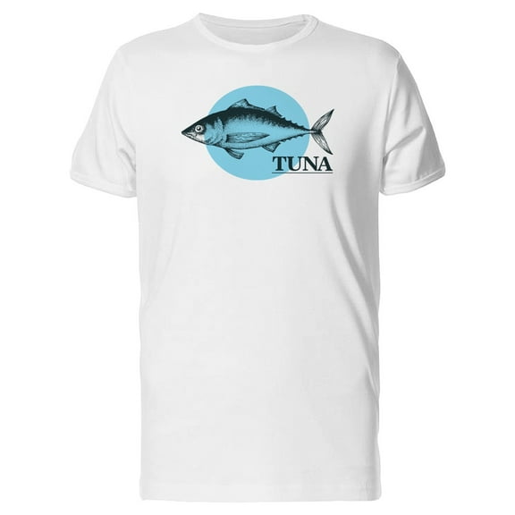 Tuna Sketch Round Frame T-Shirt Men -Image by Shutterstock, Male Large