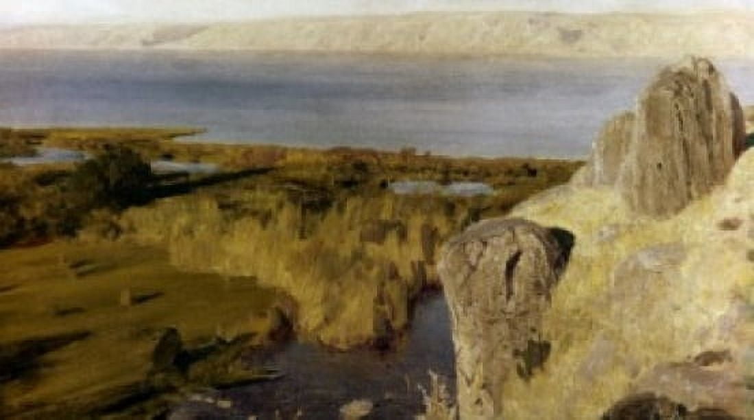 Tunaicha Lake by Vasiliy Polenov1899 1844-1927 Canvas Art - Vasiliy Polenov (24 x 36)