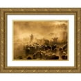 thumbnail image 1 of Tunc, Feyzullah 18x14 Gold Ornate Wood Framed with Double Matting Museum Art Print Titled - Shep Herd, 1 of 4