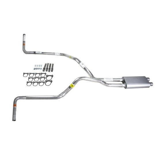 Tundra 00-07 dual exhaust 2.5 pipe dual inlet Flowsound Muffler Side Exit