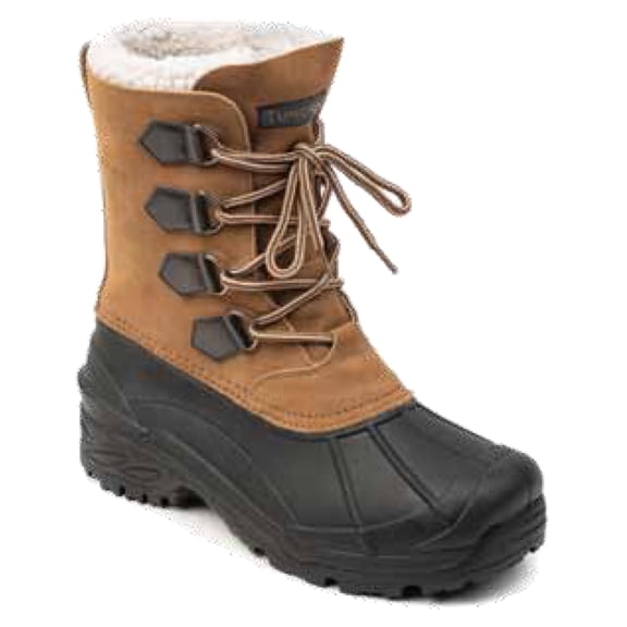 Tundra Duluth 100% Waterproof Molded Foot Faux Fur Suede Leather Boots – Tan (8)