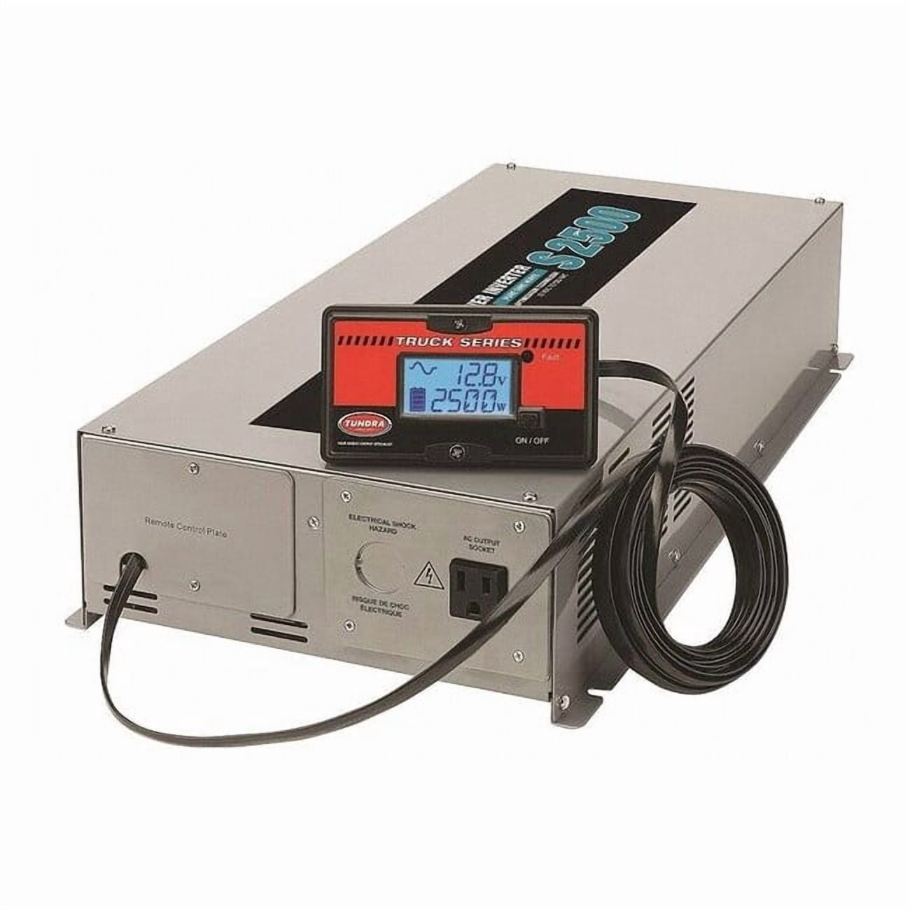Power Inverter, Pure Sine Wave, 5,000 W Peak, 2,500 W Continuous, 2 Outlets S2500