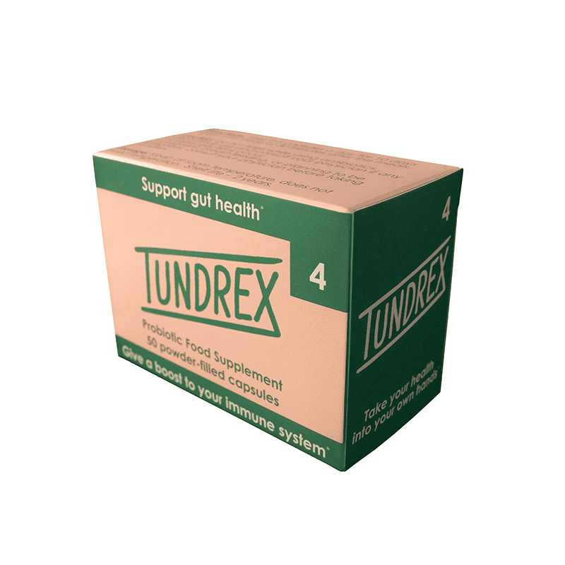 Tundrex 4, Probiotic Supplement with Bacillus Amyloliquefaciens – 50 Powder-Filled Capsules for Gut Health and Immune Support