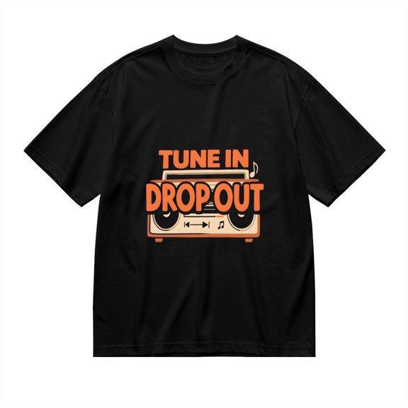 Tune In Drop Out, Retro Radio Print 1, T Shirt for Men, Vintage Graphic Tees Men, 23807131,S