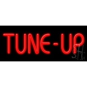 Tune Up LED Neon Sign 6 x 15 - inches, Clear Edge Cut Acrylic Backing, with Dimmer - Bright and Premium built indoor LED Neon Sign for automotive store, and mall.