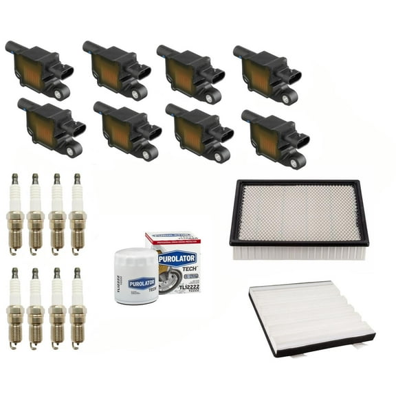 Tune Up Ignition Coils Spark Plugs & Filters For 09-2010 Cadillac Escalade 6.0L