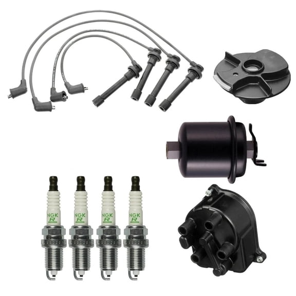 Tune Up Kit Gas Filter Cap Rotor Wires & NGK Plugs for Civic EX 1.6 96-00 D16Y8