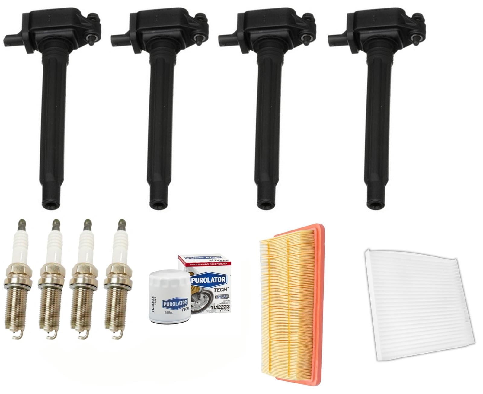 Tune Up Kit Ignition Coils Spark Plugs & Filters For 15-2017 Chrysler 200 2.4L
