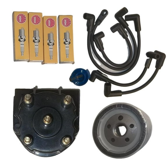 Tune Up Kit for Mercruiser 3.0L Engines with Delco Est Wires Spark Plugs Cap Rotor Oil Filter by FASWORX