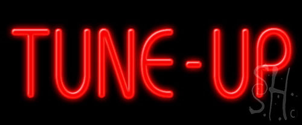 Tune Sign Tune Up LED Neon Sign 10 x 24 - inches, Clear Edge Cut Acrylic Backing ...