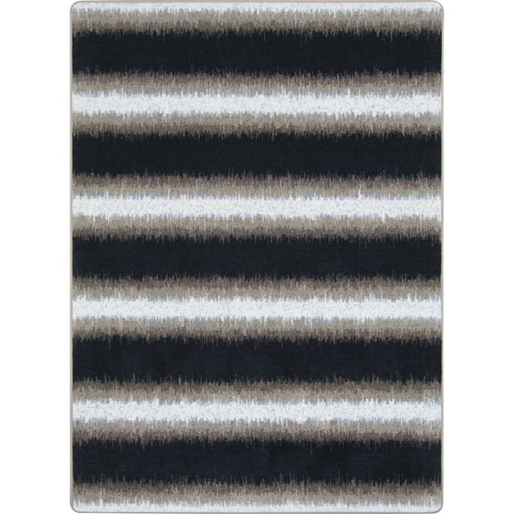 Joy Carpets First Take Tuned Out 7'8" x 10'9" Area Rug in Color Onyx