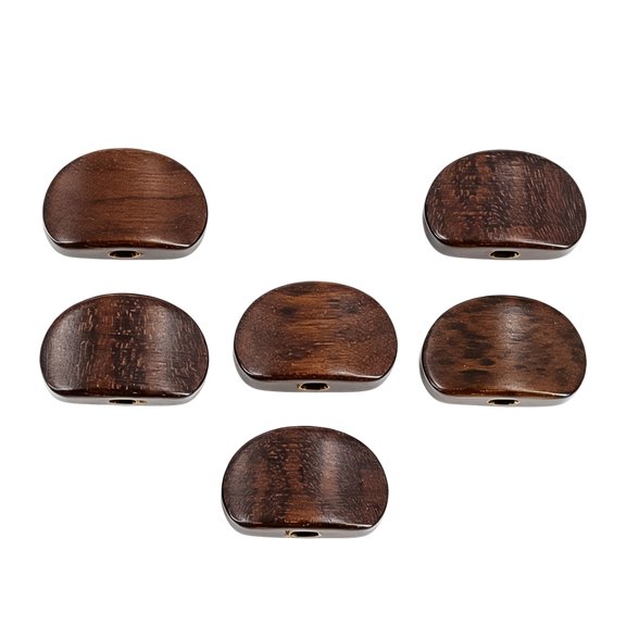 Tuner Button Handles for Guitar, Replacement Peg Knobs Set of 6 with Polished Feel and Mounting Hole Design