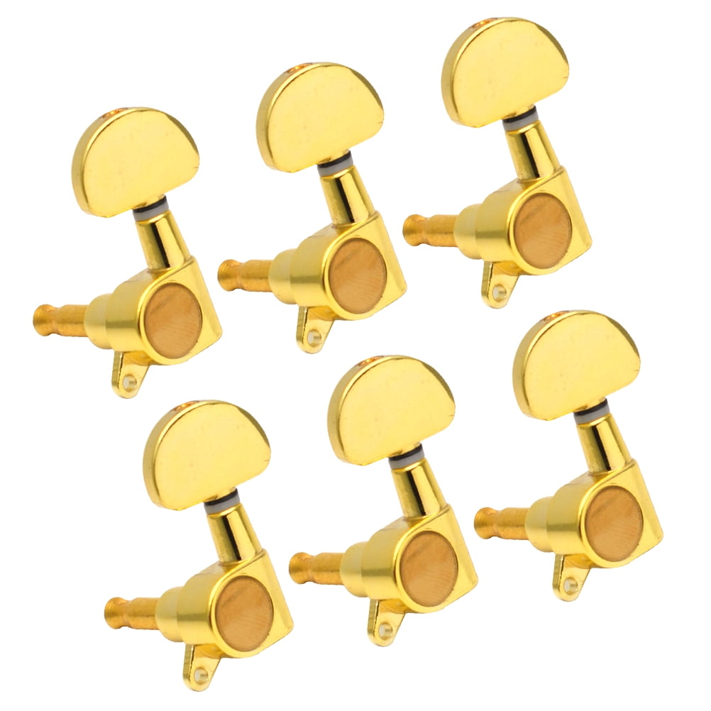 Tuner Guitar Guitar Tuning Keys Bass Guitar Tuner Keys Round Ballad Tuning Golden 5×2.4CM 6 PCS