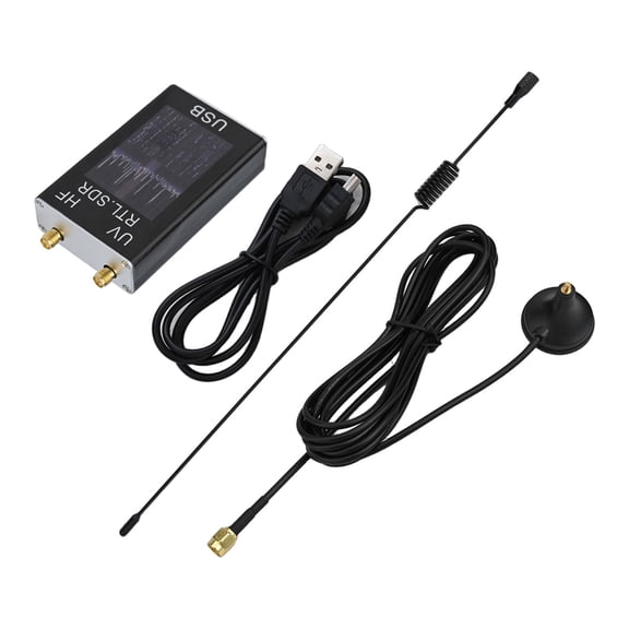 Tuner Receiver 100KHz-1.7GHz Full Band U/V HF RTL-SDR USB Tuner Listen To VHF Amateur Radio Watch Analog Television Broadcasts