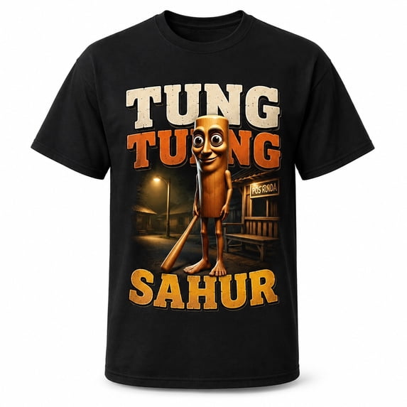 Tung Tung Sahur Meme Graphic T-Shirt, Unisex Classic Fit Cotton Tee