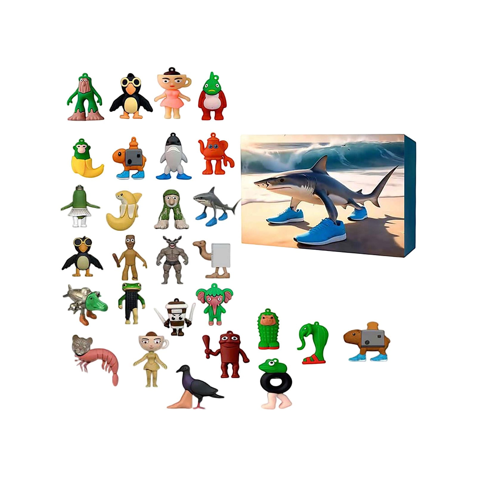 Tung Tung Tung Sahur Blind Box, 24 Pcs Italian Brainrot Tralalero