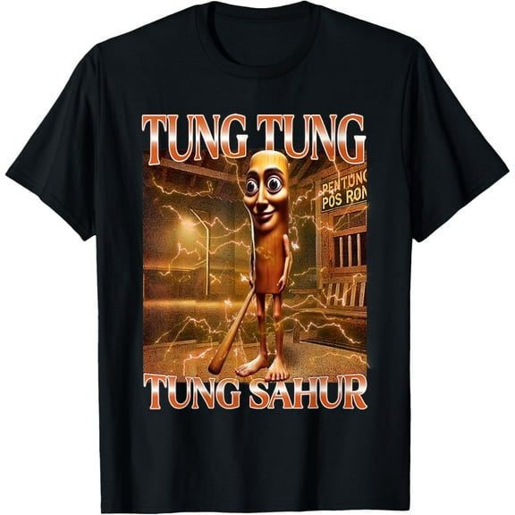 Tung Tung Tung Sahur Funny Brainrot Italian T-Shirt Unisex S-5XL Hot Trending Shirt, Vintage Birthday Gift