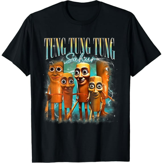 Tung Tung Tung Sahur Italian Brainrot Meme Humor Funny T-Shirt