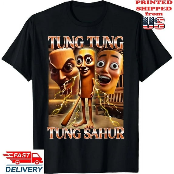 Tung Tung Tung Sahur Italian Brainrot T-Shirt Unisex S-5XL Hot Trending Shirt, Vintage Birthday Gift