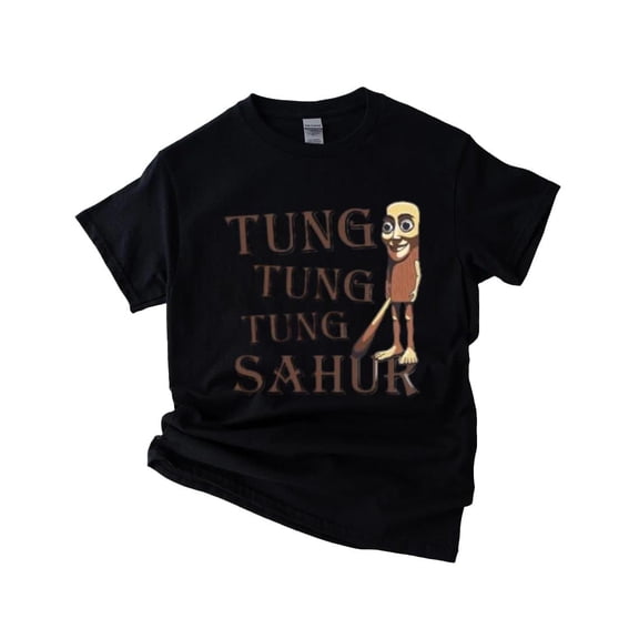 Tung Tung Tung Sahur Meme Brainrot Funny Viral Joke T-Shirt , Hoodie , Sweatshirt, for men & women, up to size 5XL.
