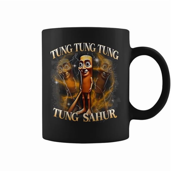 Tung Tung Tung Sahur Meme Brainrot Humor Gen Z Coffee Mugs