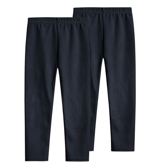 Tungbrin 2 Pack Girls Leggings Casual High Waisted Full Length Stretchy Leggings Spring Thin Footless Tight Pants