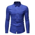 thumbnail image 1 of Tungbrin Dress Shirts for Men Long Sleeve Stretch Formal Tuxedo Shirt Wedding Lapel Button down Pleated Shirts, 1 of 5