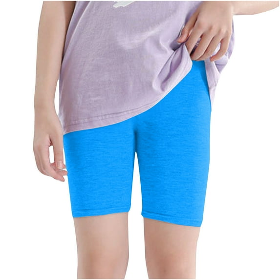 Tungbrin Girl's Biker Shorts Toddler Casual High Waisted Dance Shorts Leggings Summer Stretchy Shorts for Under Dress