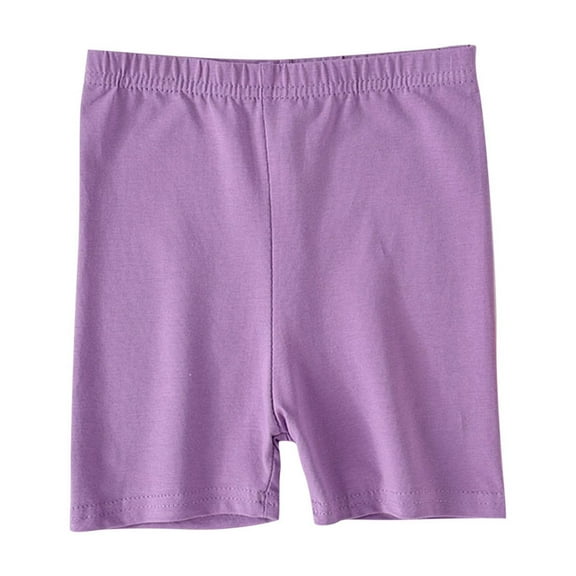 Tungbrin Girl's Biker Shorts Toddler Summer Casual Solid High Waisted Legging Shorts Kids Athletic Gym Shorts