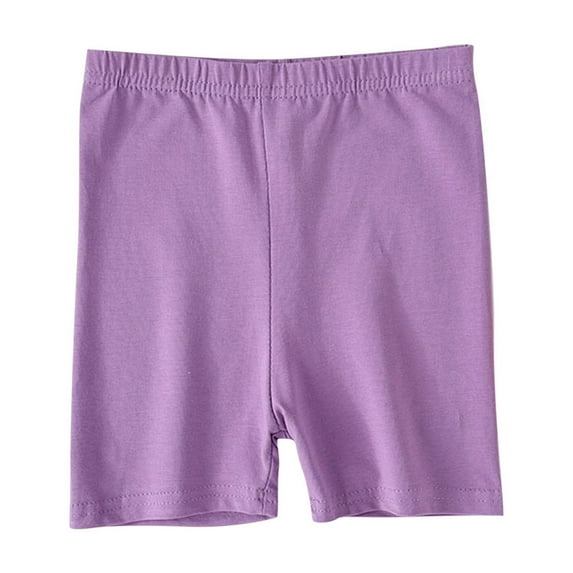 Tungbrin Girl's Biker Shorts Toddler Summer Casual Solid High Waisted Legging Shorts Kids Athletic Gym Shorts