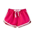 thumbnail image 1 of Tungbrin Girl's Running Shorts Summer Cotton Casual High Waisted Drawstring Athletic Shorts Kids Color Color Shorts, 1 of 3