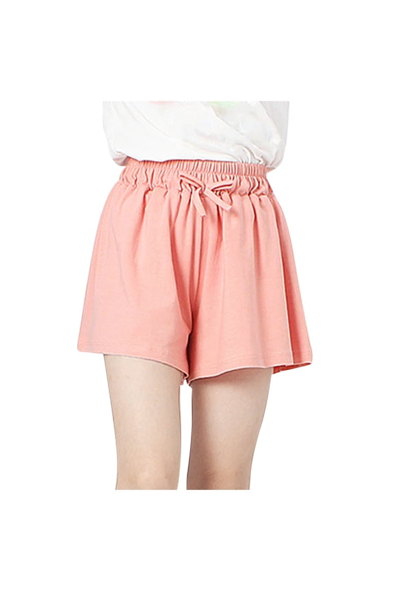 Girl's Summer Boho Shorts Kids High Waisted Drawstring Wide Leg Shorts Casual Beach Shorts Size 8-14