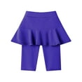 thumbnail image 1 of Tungbrin Girls Knee-Length Leggings with Ruffle Skirt Casual High Waisted Athletic Skort Stretch Comfortable Pants, 1 of 8
