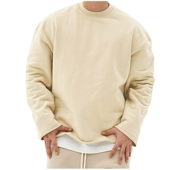 Tungbrin Men's Crewneck Sweatshirts Cotton Casual Long Sleeve Sweat Shirts Athletic Fitness Basic Pullover Shirts