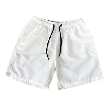 Tungbrin Men's Summer Shorts Big and Talls Casual Solid Drawstring Swim Trunks Quick Dry Beach Vacation Shorts