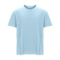 thumbnail image 1 of Tungbrin Mens Big and Talls Cotton T Shirts Summer Round Neck Short Sleeve Shirt Basic Solid Color Loose Casual Tops, 1 of 4