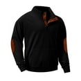 thumbnail image 1 of Tungbrin Mens Corduroy Sweatshirts Casual Long Sleeve Button down Stand Collar Tops Vintage Slim Pullover Shirts, 1 of 6