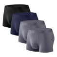 thumbnail image 1 of Tungbrin Mens Underwear 4 Pack Plus Size Seamless Stretch Elastic Waist Boxer Briefs Quick Dry Moisture Panties, 1 of 2