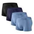 thumbnail image 1 of Tungbrin Mens Underwear 4 Pack Plus Size Seamless Stretch Elastic Waist Boxer Briefs Quick Dry Moisture Panties, 1 of 2