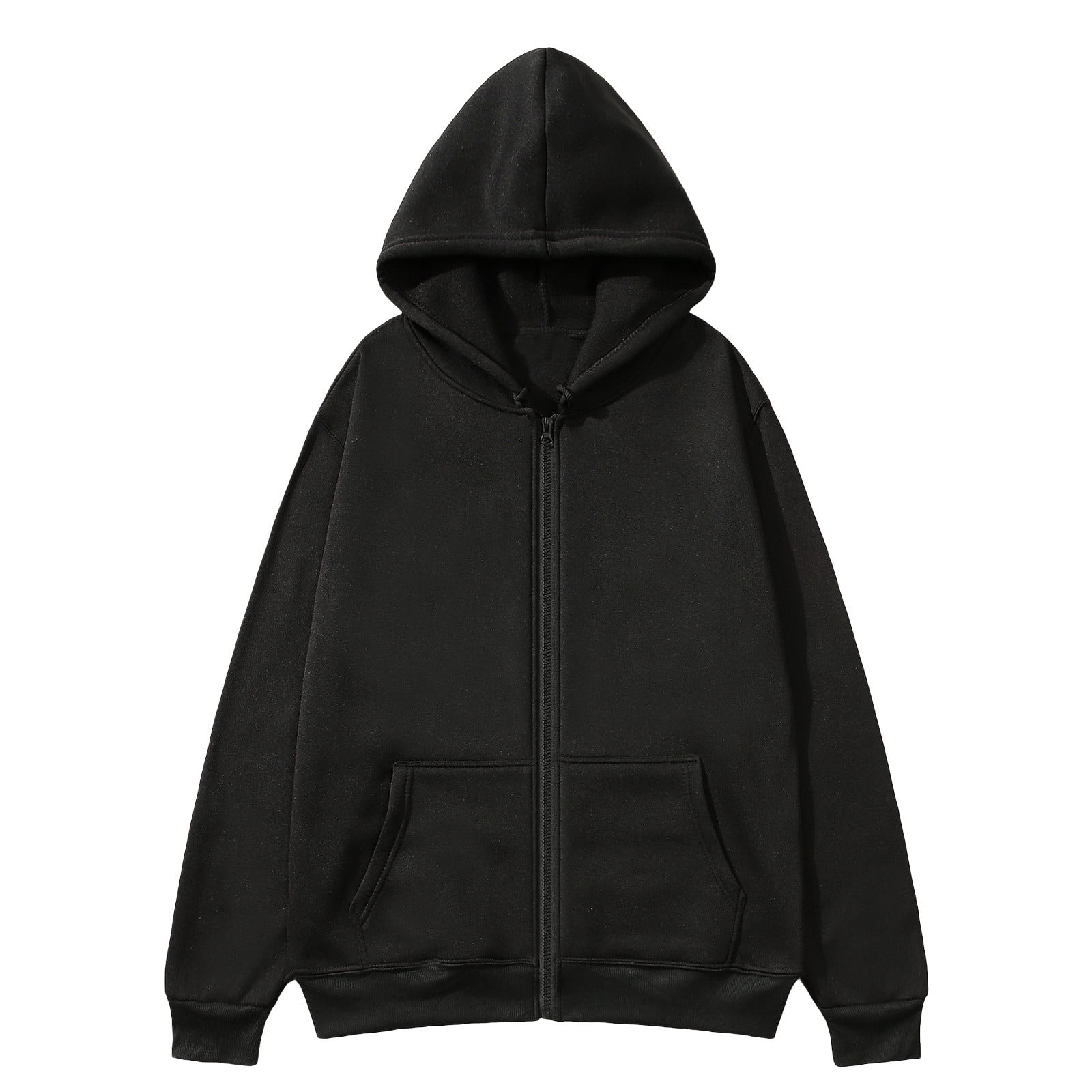 Men's Full Size Zip Up Long Sleeve Hoodie Plus Size