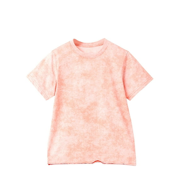 Tungbrin Tie Dye Tshirts for Boy Girls Summer Short Sleeve Round Neck Tops Loose Workout Running Tees Activewear