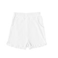 thumbnail image 1 of Tungbrin Toddler Girl Shorts Comfort Knit Ribbed Elastic Waist Casual Short Summer Ruffle Trim Short with Pockets, 1 of 5