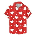 thumbnail image 1 of Tungbrin Valentine's Day Shirt for Men Big and Talls Lapel Short Sleeve Button down Shirts Cute Graphic Printed Tops, 1 of 5